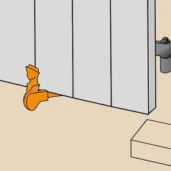 2 Arrêts de Volet Battant, Tête de Bergère, Blanc, à Visser, Butée Réglable 22 à 115 mm,-Torbel Online