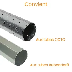 Zurfluh-Feller 4 Attaches de Tablier, Octoclick, Ep. 8 à  15 mm, Tube OCTO, Verrou pour Volet Roulant