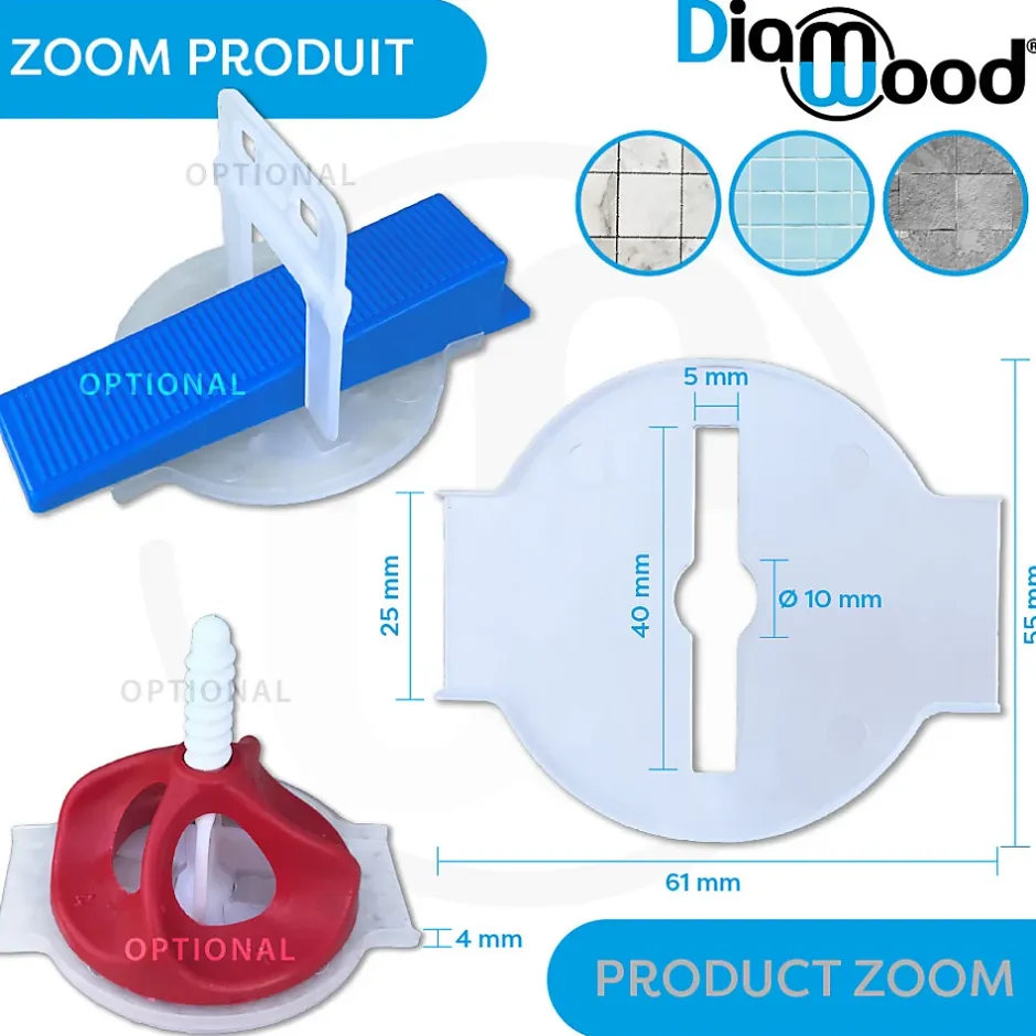 250 Bagues de Protection Anti-friction Pour Croisillon Autonivelant (Cale et Vis) - Diamwood-Diamwood Expert En Equipement Outlet