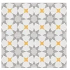 Pegane 4 Carreaux de ciment véritable 0,16m2 / Carreaux de ciment artisanaux pour sol et mur Multicolore - l.20 x L.20 cm