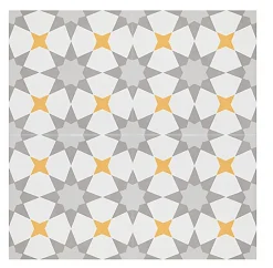 Pegane 4 Carreaux de ciment véritable 0,16m2 / Carreaux de ciment artisanaux pour sol et mur Multicolore - l.20 x L.20 cm