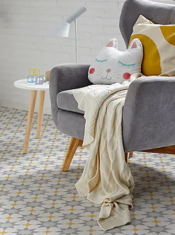 Pegane 4 Carreaux de ciment véritable 0,16m2 / Carreaux de ciment artisanaux pour sol et mur Multicolore - l.20 x L.20 cm