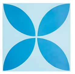 Pegane 4 Carreaux de ciment véritable 0,16m2/ Carreaux de ciment artisanaux coloris Bleu pour sol et mur - l.20 x L.20cm