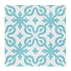 4 Carreaux de ciment véritable 0,16m2 / Carreaux de ciment artisanaux coloris Bleu pour sol et mur - l.20 x L.20 cm-Pegane New