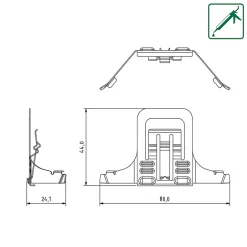 GoodHome 30 clips d'installation métal pour plinthe