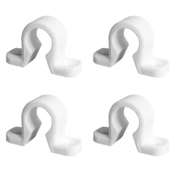 4 Collier plat, Blanc, Composite, pour Espagnolette de Volet Battant-Tirard Outlet