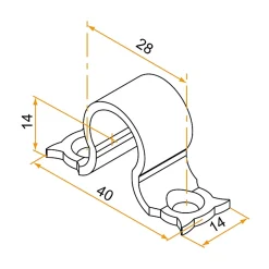 4 Colliers d'Espagnolette, Blanc, Aluminium, Diamètre 14, pour Volet Battant-Tirard Discount