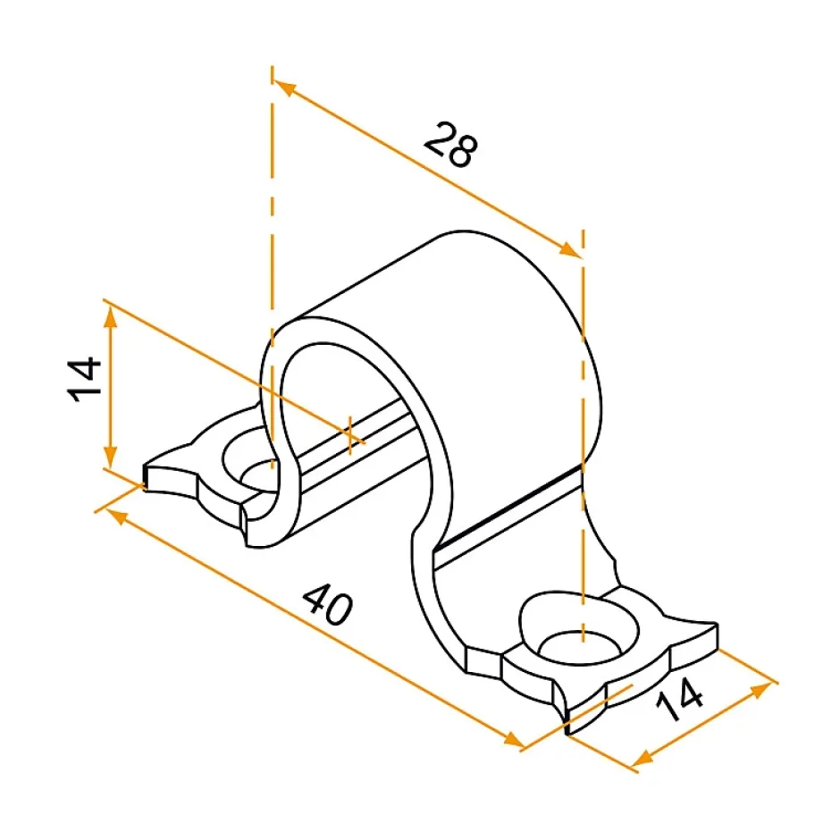 Tirard 4 Colliers d'Espagnolette, Noir, Aluminium, Diamètre 14, pour Volet Battant