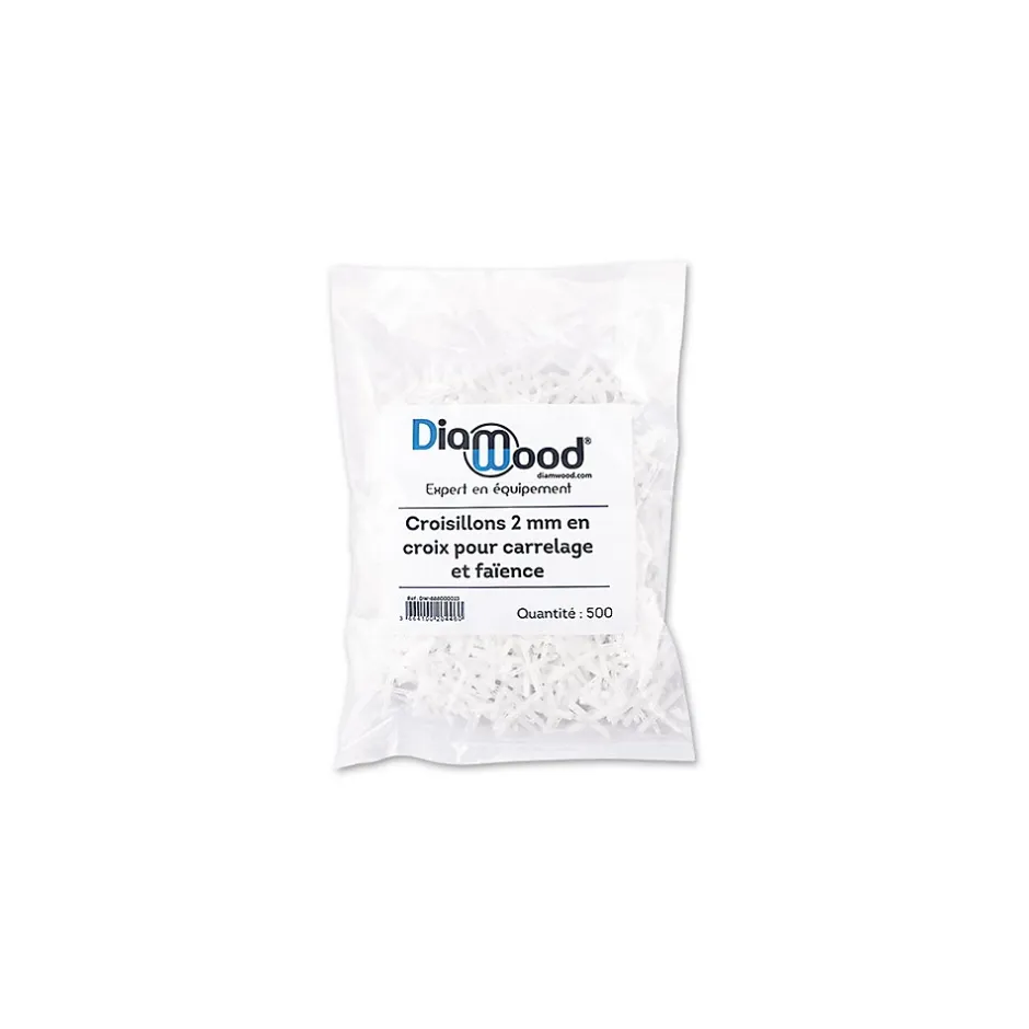 500 Croisillons 2 mm en Croix pour Carrelage et Faïence - Diamwood-Diamwood Expert En Equipement Clearance