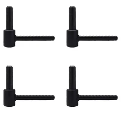 Tirard 4 Gond à Scellement Chimique, Acier, L.130, pour Volet Battant, Noir, Lot de 4