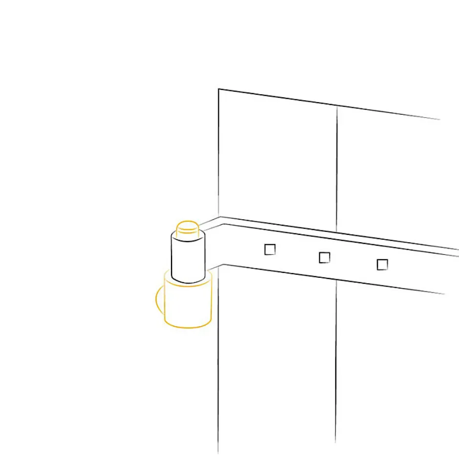 Tirard 2 Gonds à Scellement Chimique, Noir, Longueur 90 mm, Diamètre 14, Acier, pour Volet Battant