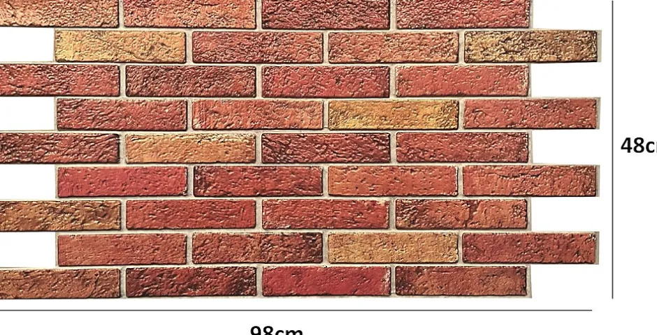 Ikhemalarka 4 m² 10 panneaux PVC 3D effet pierre muraux & de plafond, revêtement imitation carrelage CPVC08