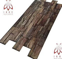 4 m² 10 panneaux PVC 3D effet pierre muraux & de plafond, revêtement imitation carrelage CPVC09-Ikhemalarka