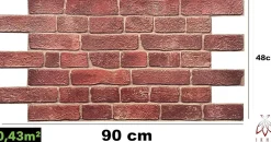 Ikhemalarka 4 m² 10 panneaux PVC 3D effet pierre muraux & de plafond, revêtement imitation carrelage CPVC06