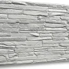 Ikhemalarka 4 m² 10 panneaux PVC 3D effet pierre muraux & de plafond, revêtement imitation carrelage Quartzite Grey