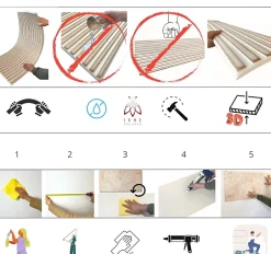 Ikhemalarka 6 m2 12 pièces Panneaux muraux de plafond en polystyrène Effet Lattes Décor Imitation Lamelle Revêtement léger Slats White Gold