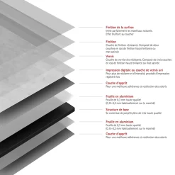 Schulte 2 panneaux muraux de salle de bains l.100x255 cm, décor béton Softtouch, DécoDesign