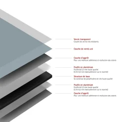 Schulte 2 panneaux muraux de salle de bains l.90+120 x H.210 cm, gris argenté brillant, DécoDesign