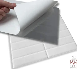 40 pièces 2,6m2 Panneaux de 3D Carreaux en plastique autocollants Revêtement mural imperméable Carreaux-Ikhemalarka