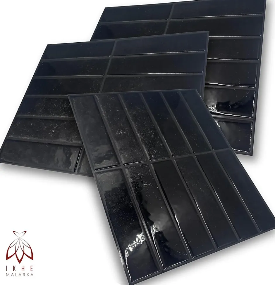 40 pièces 2,6m2 Panneaux de 3D Carreaux en plastique autocollants Revêtement mural imperméable Carreaux-Ikhemalarka Online