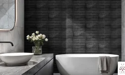 40 pièces 2,6m2 Panneaux de 3D Carreaux en plastique autocollants Revêtement mural imperméable Carreaux-Ikhemalarka Online