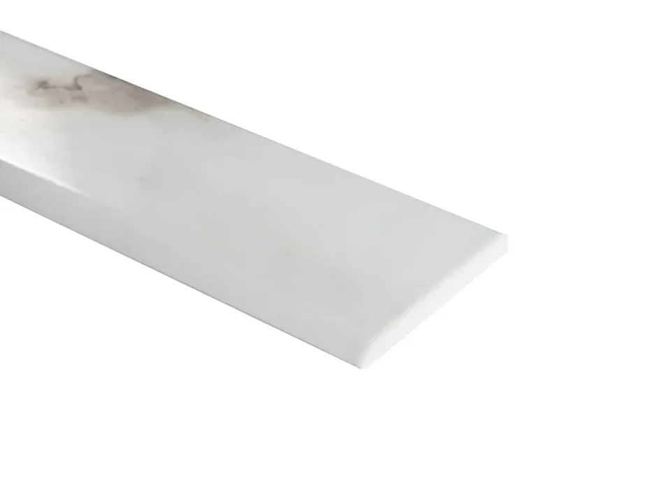 Ecoceramic 5 Plinthes carrelage blanc brillant L.60 x l.8 cm, Aria