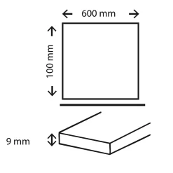 Baldocer 5 Plinthes carrelage effet marbre noir et doré L.60 x l.10 cm x ép.9 mm, Moonlight