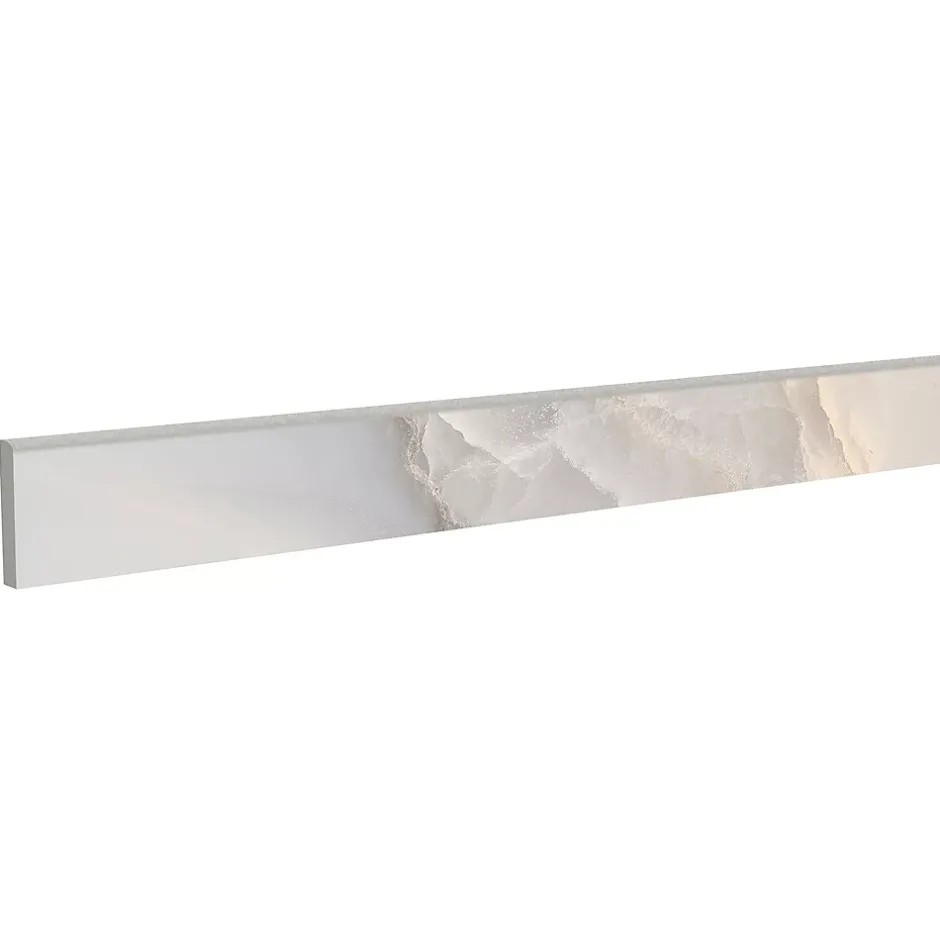 5 plinthes carrelage effet marbre beige brillant L.60 x l.7,5 cm x ép.9 mm, Harvey