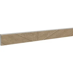 5 plinthes carrelage effet bois motif chevron mat L60 x l.7,5 cm x ép.9 mm, Baku-