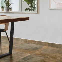 5 Plinthes effet métal Real Ruggine l.7,5 x L.61 cm