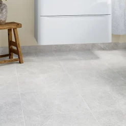 5 Plinthes en carrelage gris clair effet pierre L.45 x l.7,5 cm x ép.9 mm, Limo