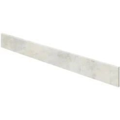 5 Plinthes en grès cérame émaillé effet béton blanc mat L.60 x l.7 cm x ép.8 mm, Malt-