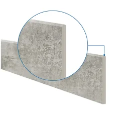 5 Plinthes en grès cérame émaillé effet béton gris mat L.60 x l.7 cm x ép.8 mm, Malt