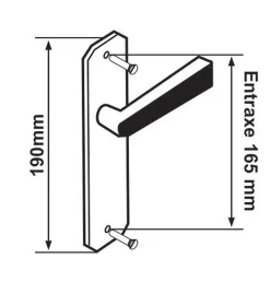 2 poignées de porte en aluminium à clé pour intérieure - garantie 2 ans-Arcade Clearance