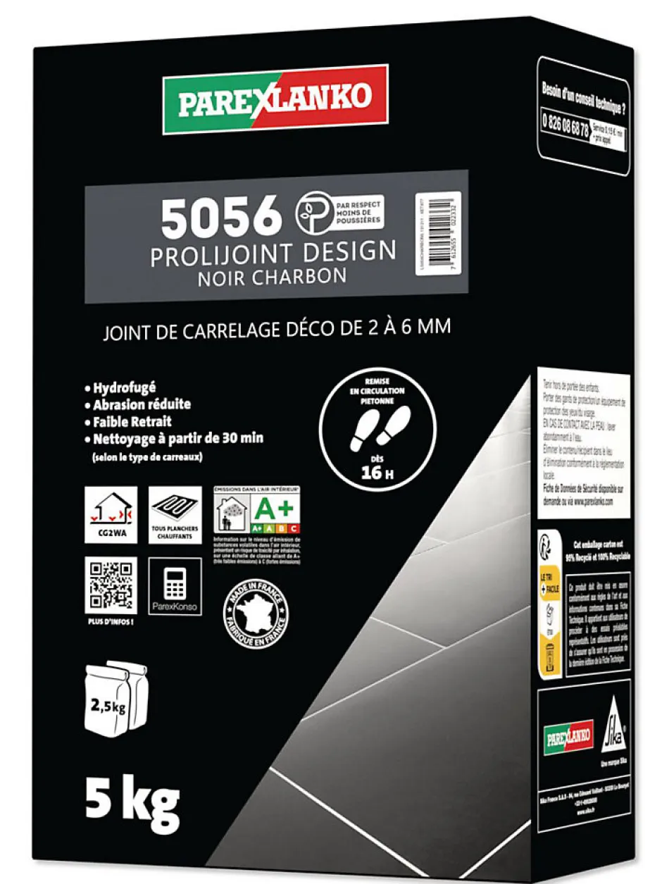 Parexlanko 5056 prolijoint design noir charbon 5kg