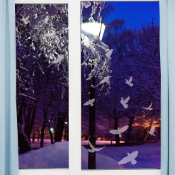 Ambiance Sticker 15 stickers oiseaux anti-collision translucide 40 x 40 cm