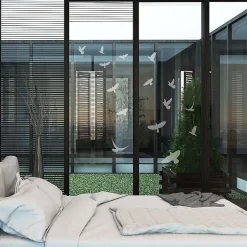 15 stickers oiseaux anti-collision translucide 85 x 85 cm-Ambiance Sticker Online