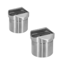 2 x Adaptateur pour tube diam. 42,4 à coller sur tube diam. 42,4 x 2 mm - Inox 304-MySystem Clearance