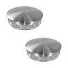 2 x Embout arrondi à frapper pour tube diam. 42,4 x 2 mm - Inox 316-MySystem Clearance