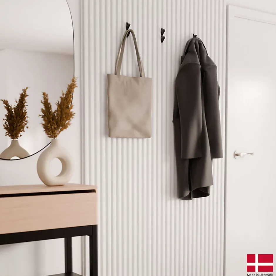 Nordic Acoustics 2 x Panneaux Acoustiques Decoratifs Muraux en Blanc Mat 240x32 cm