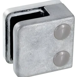 MySystem 4 x Pince à verre plate modèle 01 - Ep. verre 6 mm - Zamak brut