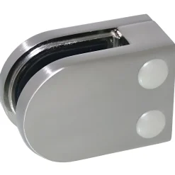 MySystem 4 x Pince à verre plate modèle 02 - Ep. verre 8 mm - Inox 304 brossé GR320