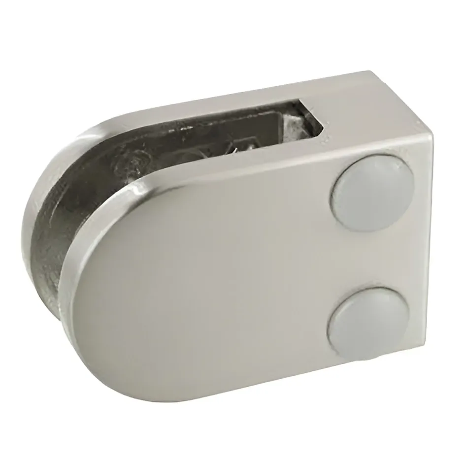 MySystem 4 x Pince à verre plate modèle 07 - Ep. verre 6 mm - Inox 316 brossé GR320