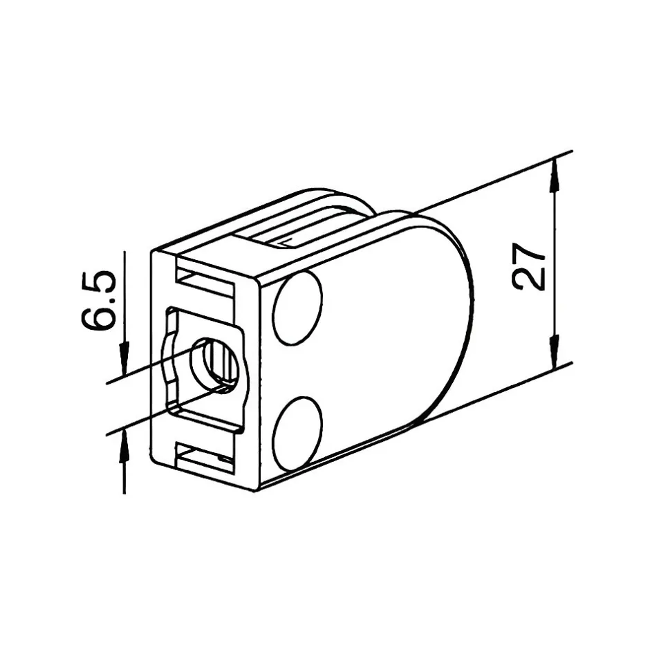 MySystem 4 x Pince à verre plate modèle 07 - Ep. verre 6 mm - Inox 316 brossé GR320
