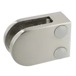 MySystem 4 x Pince à verre plate modèle 07 - Ep. verre 8 mm - Inox 304 brossé GR320