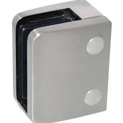 MySystem 4 x Pince à verre plate modèle 04 - Ep. verre 13,52 mm - Inox 304 brossé GR320