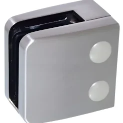 MySystem 4 x Pince à verre plate modèle 06 - Ep. verre 9,52 mm - Inox 316 brossé GR320