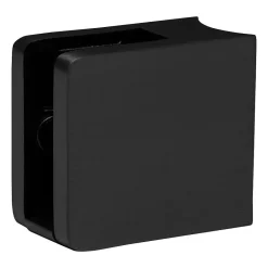 MySystem 4 x Pince à verre pour tube diam. 42,4 modèle 21 - Ep. verre 8,76 mm - Inox noir anthracite