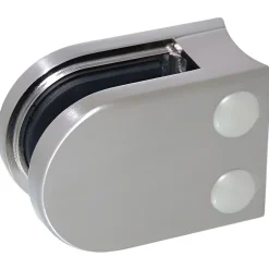 4 x Pince à verre pour tube diam. 42,4 modèle 05 - Ep. verre 12 mm - Inox 304 brossé GR320-MySystem New