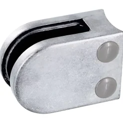 4 x Pince à verre pour tube diam. 42,4 modèle 02 - Ep. verre 6,76 mm - Zamak brut-MySystem Hot